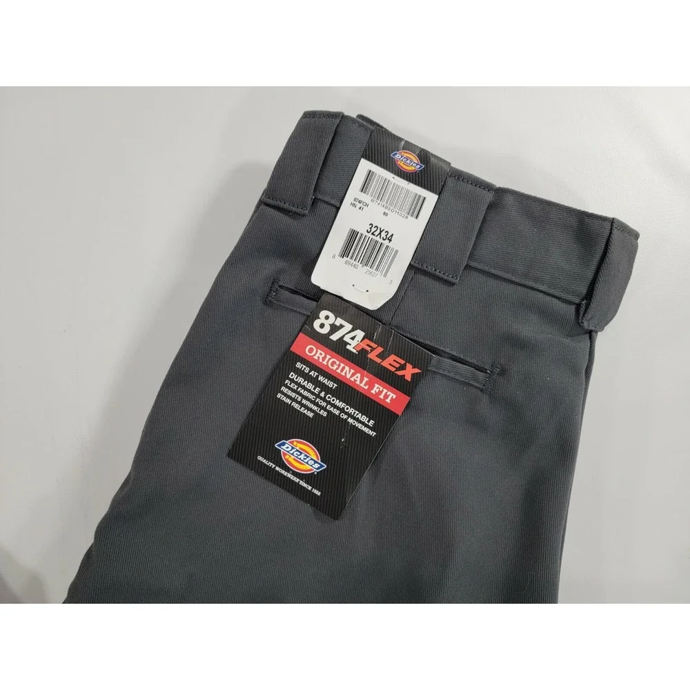 Dickies Men's 874 Flex Work‎ Original Fit Pant Charcoal 32x34 New With Tags!